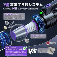 25000pa 超強力吸引 コードレス 掃除機 6WAY LEDライト付き 軽量の画像