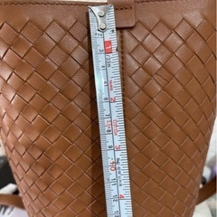 ブラウン　レザー製　2WAYのショルダーバッグの画像
