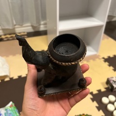 カンボジア　キャンドル　象のキャンドルホルダー　お土産の画像