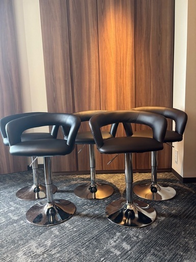 37500→12800　8月末まで限定格安バーチェア5脚！