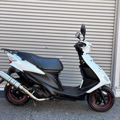 4139.社外マフラー付属♪ アドレスv125s バッテリー、ミラー新品　千葉県柏市　即日配送、自走引き取りも可能の画像