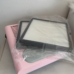 ネイル 集塵機 ピンク 未使用フィルター2枚の画像
