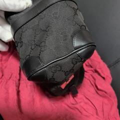 GUCCIミニボストンバッグ　GGロゴ  キャンバス　黒の画像