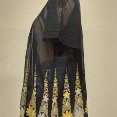チュニック　ブラック　花柄②の画像