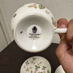 WEDGWOOD 花柄 ティーカップ ソーサーセットの画像