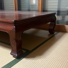 ローテーブル　かりんテーブル　1.5m 大型の画像