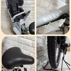 美品🌸室内保管🌈バッテリー最高レベル🌸ブリヂストン🌸ビッケ2　🌈子供乗せ電動自転車🌸ブルーグレイ7\22の画像