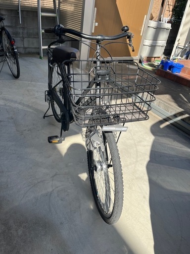 前面バスケット付き26インチ自転車
