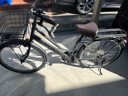 BOLDLINE シティサイクル グレー 前面バスケット付き26インチ自転車 前面バスケット付き26インチ自転車 (シハル) 北上尾の自転車の