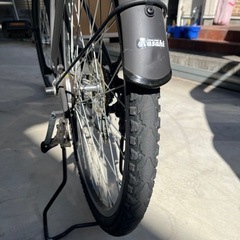 前面バスケット付き26インチ自転車の画像