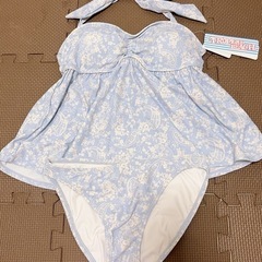 新品未使用 水色 ビキニ 水着 レース トップス パンツ Mサイズ 4点セットの画像