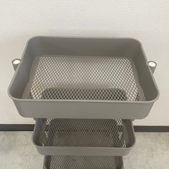 スチールラック キャスター付き  ベージュグレーの画像