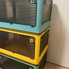 GOQRAQ 収納ボックス 蓋付き 折り畳み 衣装ケース 3個セットキャスター付きの画像