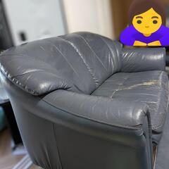 ソファー、青の画像