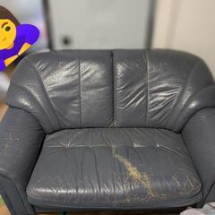 ソファー、青の画像