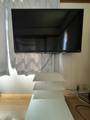シャープ 46インチ 液晶テレビ LC-46W9 壁寄せテレビスタンド付き シャープ 46インチ 液晶テレビ LC-46W9 壁寄せテレビスタンド