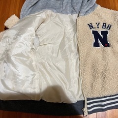 14. 100サイズ 子供服 アウター モコモコ フード付きの画像