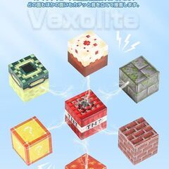 Vexolite マイクラ風 マグネットブロックセット ランダム100ピース 収納ケース付き 磁石おもちゃ DIY 磁石構築 積み木 磁気ブロック 小学生 おもちゃ 誕生日 入園 卒園 ギフト クリスマスプレゼントの画像