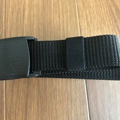 【新品未使用】ナイロンベルト 黒 ブラック 穴なし 無段階調整 メンズ レ ディース 非金属 男女兼用 黒 登山　飛行機　軽量　金属アレルギーの画像
