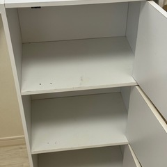 カラーボックス 3段ボックス 扉付きの画像