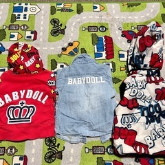 31. BABYDOLL 80サイズ フード付き パーカー デニム 上着の画像