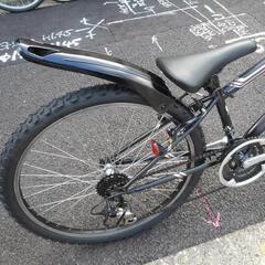 中古子供自転車３６４８　前後タイヤ新品！　２６インチ　３×６段ギヤ　LEDオートライト　 身長１３５㎝前後の画像