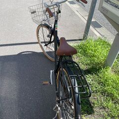 自転車　No.377　ブラック　シティサイクル　26インチ　LEDライト付き　【リサイクルショップどりーむ荒田店】の画像