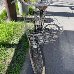自転車　No.377　ブラック　シティサイクル　26インチ　LEDライト付き　【リサイクルショップどりーむ荒田店】の画像