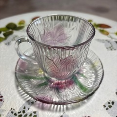 フランス製　アルコロック　カップ＆ソーサー　5点セットの画像