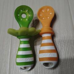 離乳食スプーンとフォーク　2セットの画像