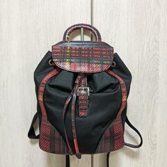 非常に美品35万。PRADA　プラダ　チェック柄　リュック　バッグパックの画像