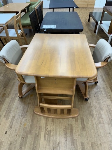 【ドリーム川西店御来店限定】ダイニングセット2人用／クリーニング済み 【2125560000020698】