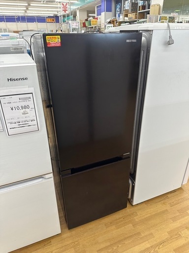 【ドリーム川西店御来店限定】アイリスオーヤマ　冷蔵庫　IRSD-13A-B　2024年製／クリーニング済み 【2125560000020487】