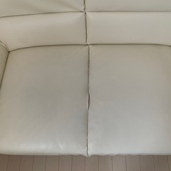 2人掛けソファ　ホワイト　の画像