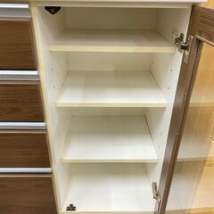 ジ305/ キッチンカウンター  キッチンローボード ブラウン 収納棚 キッチン収納棚 の画像