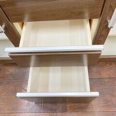 ジ305/ キッチンカウンター  キッチンローボード ブラウン 収納棚 キッチン収納棚 の画像