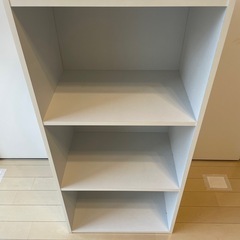 3段カラーボックス　ホワイトの画像