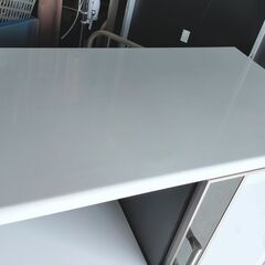 ニトリ キッチンカウンター モデル ポスティア 90 BK 幅90.5cm 奥行き50cm 高さ100.5cm 食器棚 レンジ台 ①の画像