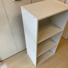 3段カラーボックス　ホワイトの画像