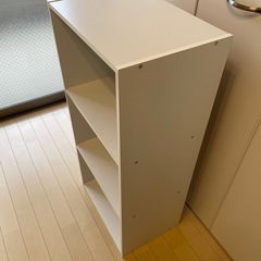 3段カラーボックス　ホワイトの画像