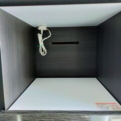ニトリ キッチンカウンター モデル ポスティア 90 BK 幅90.5cm 奥行き50cm 高さ100.5cm 食器棚 レンジ台 ②の画像