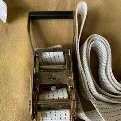 詳細不明　中古　ラッシングベルト　5個　現状品　荷締機　荷締ベルト　運搬固定具の画像