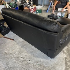 【定価10万円】本革ソファ オットマン付きの画像