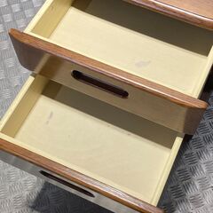 店頭引き渡し 中古 木製デスクワゴン 木製キャスター付きチェストの画像