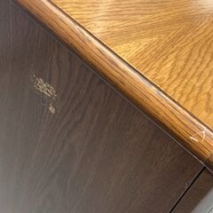 店頭引き渡し 中古 木製デスクワゴン 木製キャスター付きチェストの画像