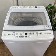 R732 ☀️ ジモティー限定特別価格！ 2022年製の美品♪ AQUA 洗濯機 （洗濯7.0㎏) AQW-V7E9 ⭐ 動作確認済 ⭐ クリーニング済の画像