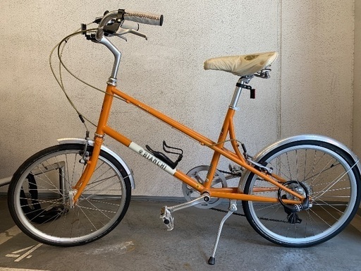 (美品)ビアンキ　ミニベロ7 LADY オレンジ