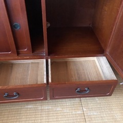 飾り棚　キャビネット　茶箪笥　網代の画像
