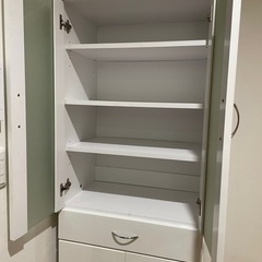 食器棚　ホワイト　幅58 　の画像