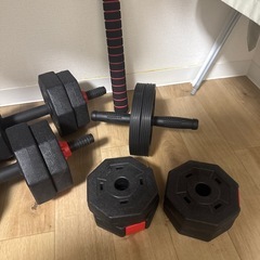 可変式ダンベルセット&腹筋アブローラーの画像